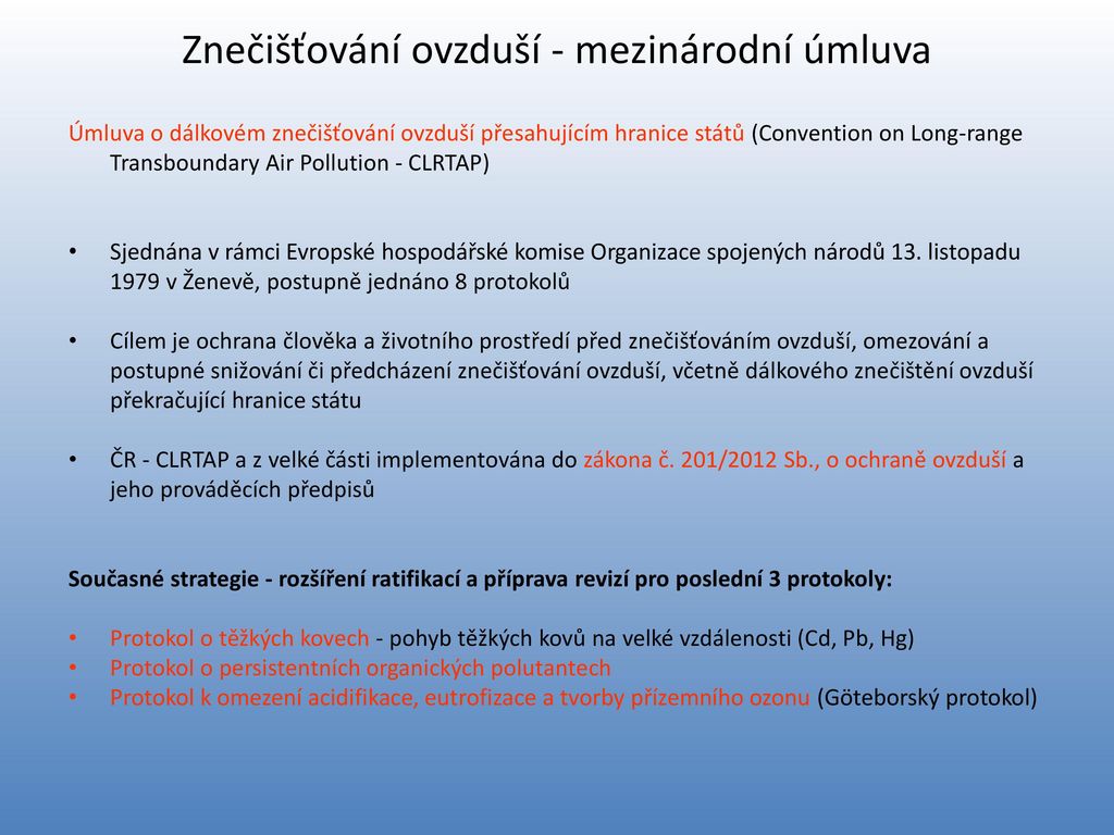 Chemie atmosféry základy ochrany ovzduší ppt stáhnout